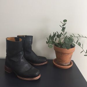 Frye Black Biker Boots, Size 8.5